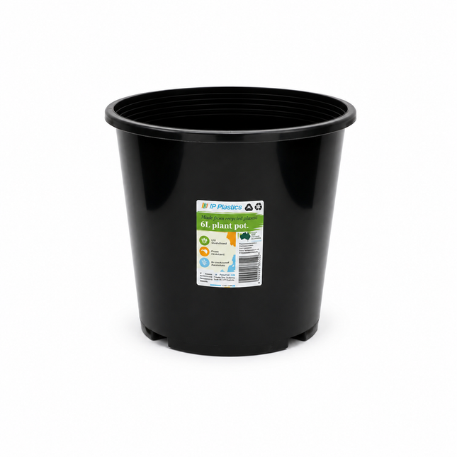 IP Plastics Black Pots 5 Pack