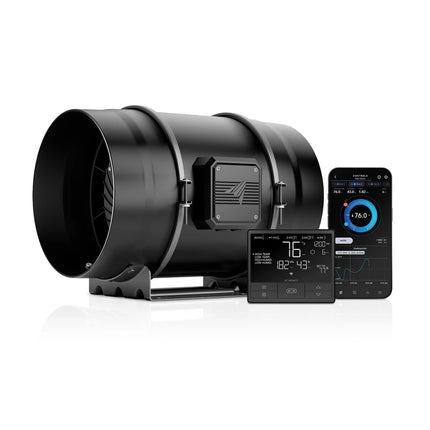 AC Infinity CloudLine T8 200mm Inline Fan with Temp/Humidity Controller