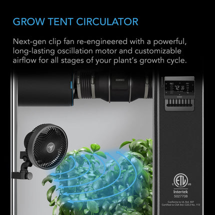 AC Infinity CloudRay S6 Grow Tent Clip Fan 150mm