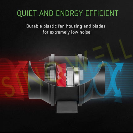 Inline Mixed Flow Fan 100mm with Speed Control