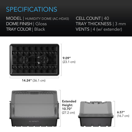 AC Infinity Heavy Duty Humidity Dome