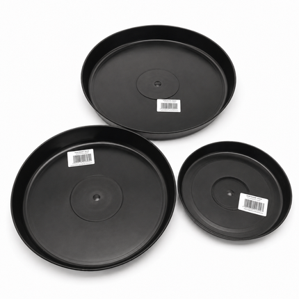 IP Plastics Black Saucers 5 Pack