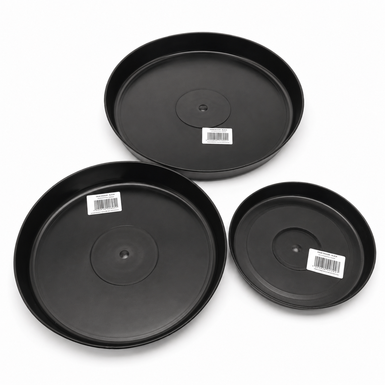 IP Plastics Black Saucers 5 Pack