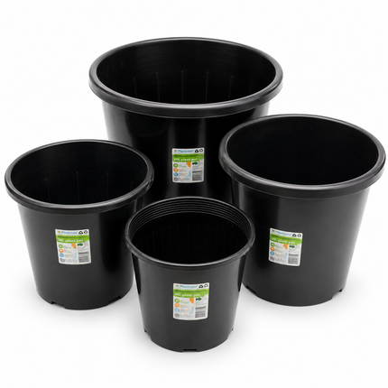IP Plastics Black Pots 5 Pack