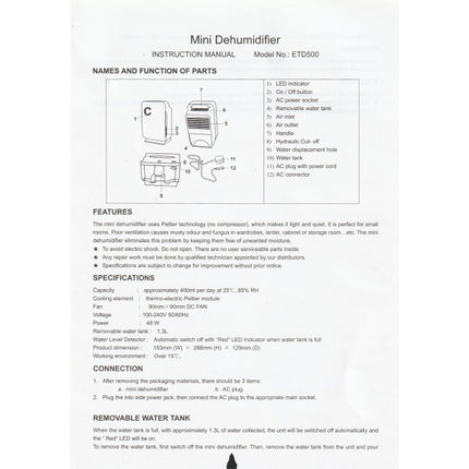 Mini Dehumidifier