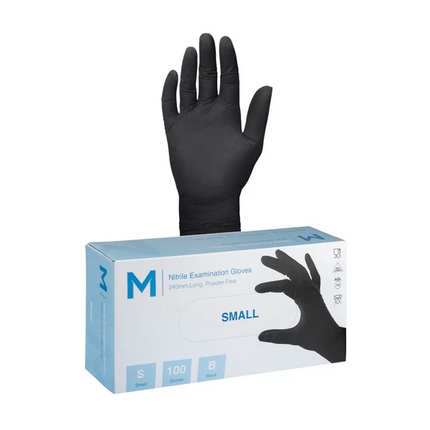 Nitrile Black Gloves x 100