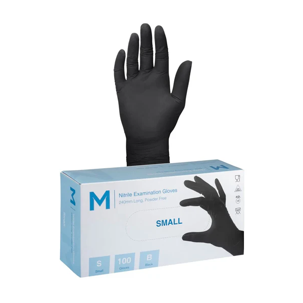 Nitrile Black Gloves x 100